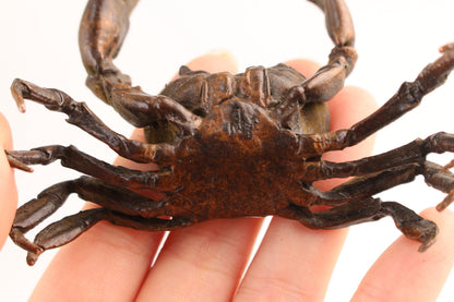 Chinese copper crab Statue figure table decoration fortune art tea pet gift