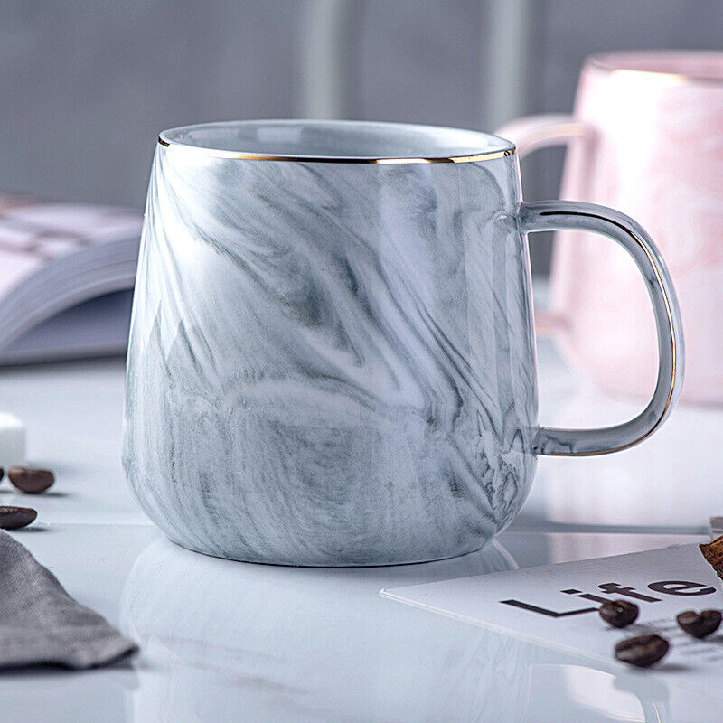 Nordic Style Marble Pattern Ceramic Coffee Mugs Breakfast Milk Tea Cup Gift