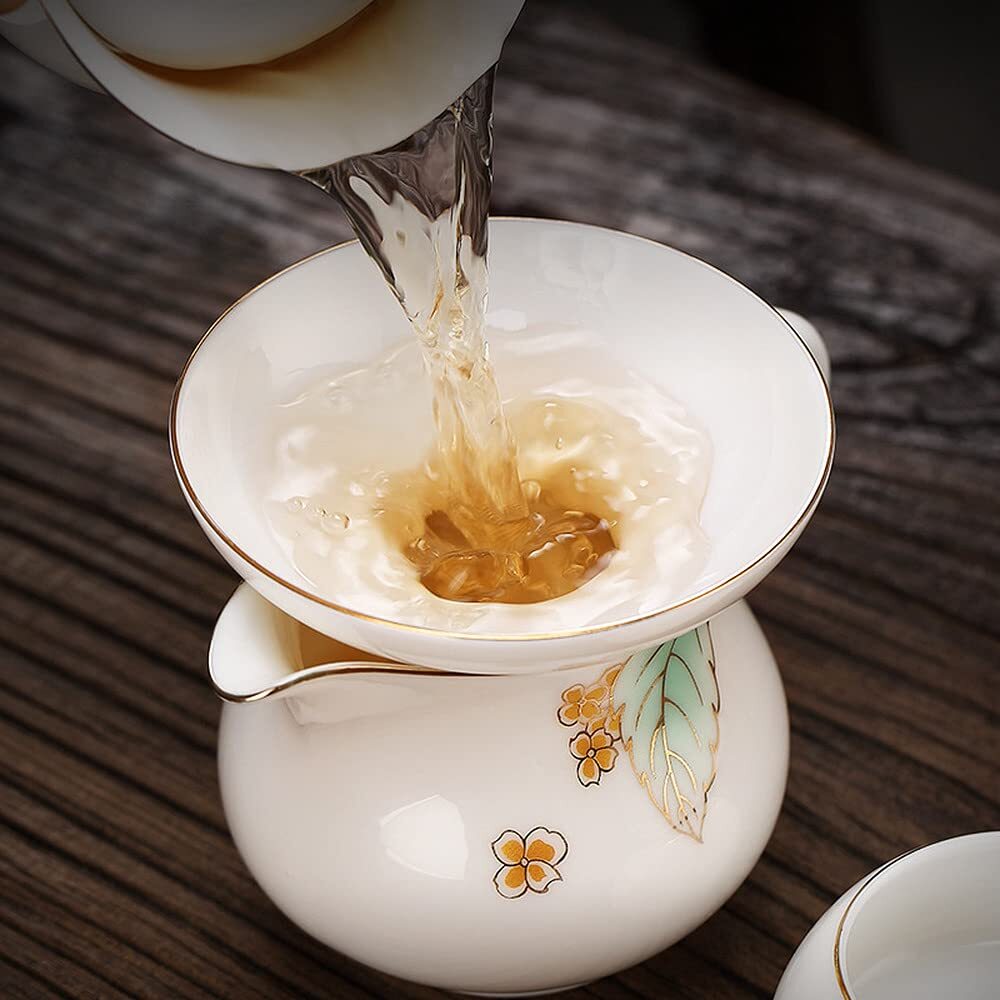 Porcelain Dehua Tea Strainer Tea Filter Tea Separator Kung Fu Tea Set