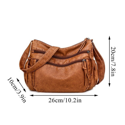 Vintage Women Handbag Tote Hobo Bag Soft PU Leather Crossbady Shoulder Bag Purse