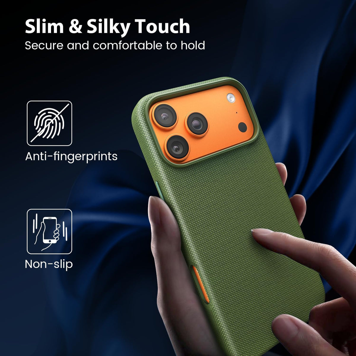 for Iphone 17 Pro Case Techwoven Green Military-Grade Drop Protection Shockproof