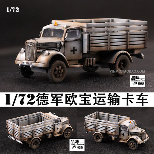 1/72 German Opel Transport Truck Model Winter Painting