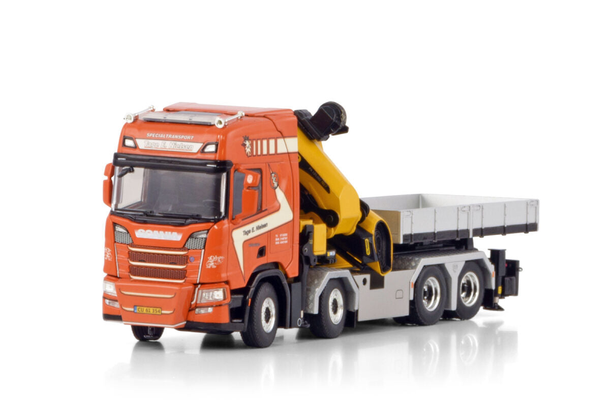 1:50 WSI Nielsen SCANIA R 8X4 Folding Arm Dump Truck Construction Diecast Model
