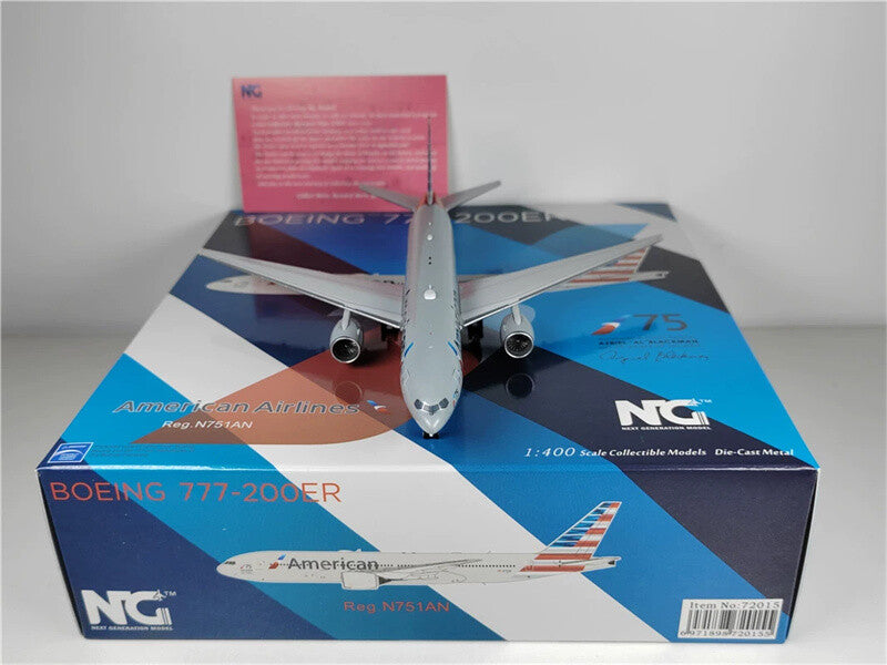 NG Model for American Airlines for Boeing 777-200ER N751AN 1:400 Pre-built model