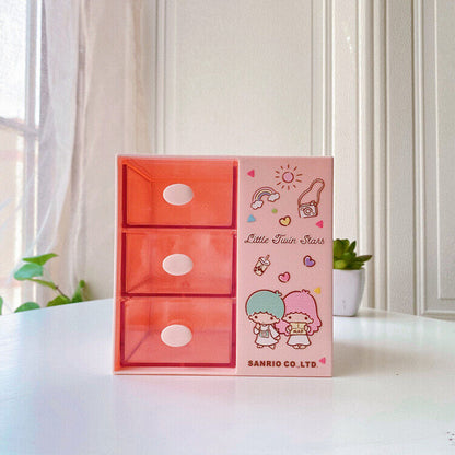 Cute Kuromi Girl Desktop Multi grid Cosmetics Storage Box Creative Pen Holder