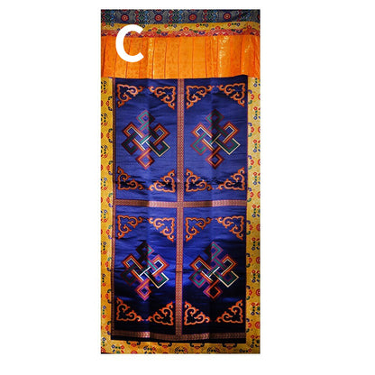1pc Tibetan Door Curtain Eight Auspicious Partition Curtain Buddhist Hall