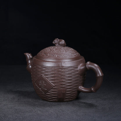 Chinese Yixing Zisha Clay Handmade Exquisite Teapot （五谷丰登 底款：汪寅仙）