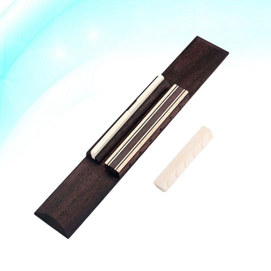 1 Set Rosewood Guitar Bridge Bone Guitar Saddle Nut for Acoustic Classic Guitar
