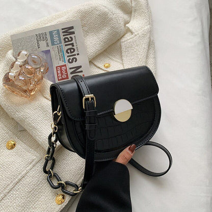 Synthetic Leather Crossbody Bag Shoulder Purse Small Leather Pouch 21.5*7*15 CM