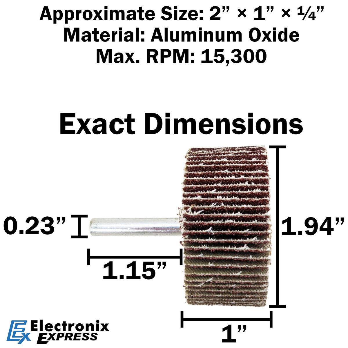 12 Pack ¼" Shank 80 Grit Flap Wheels, Aluminum Oxide Sandpaper - 2"×1"×¼"