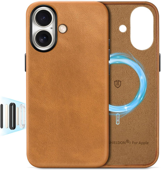 Genuine Leather Case for Iphone 17 6.3" 2025 | Compatible with Magsafe, Camera B