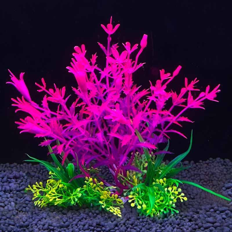 Aquarium Decor Plastic Aquatic Artificial Plants Fish Tank Water Ornament 8x14cm