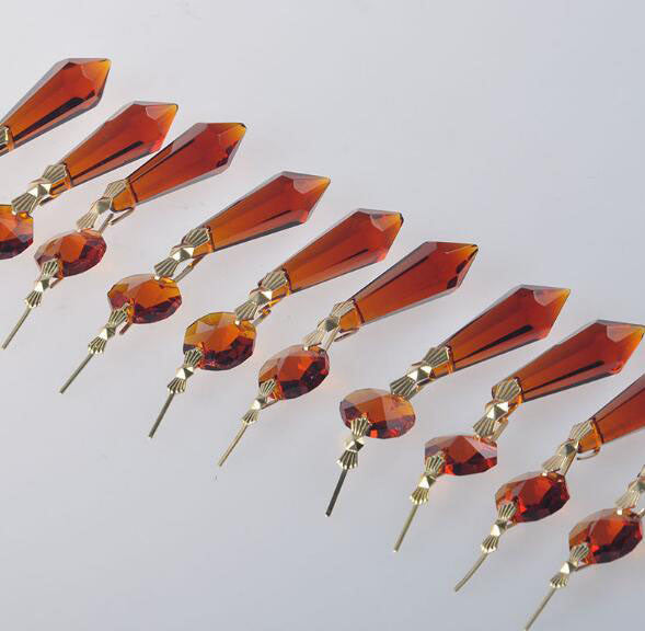 30Pc/lot 38mm Icicle Prisms Crystal Chandelier Parts Pendant Suncatcher Lighting