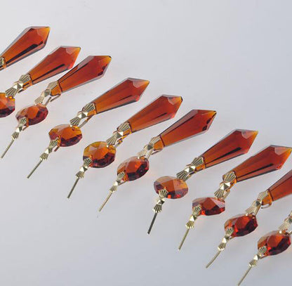 30Pc/lot 38mm Icicle Prisms Crystal Chandelier Parts Pendant Suncatcher Lighting