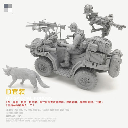 1:35 resin figure model US Navy SEALs Soldiers and Terrain Vehicles (D-set)