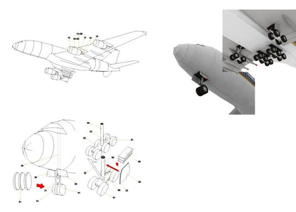 1:120 A380 Singapore Airlines Civil Airliner Paper Model Unassembled Ornaments