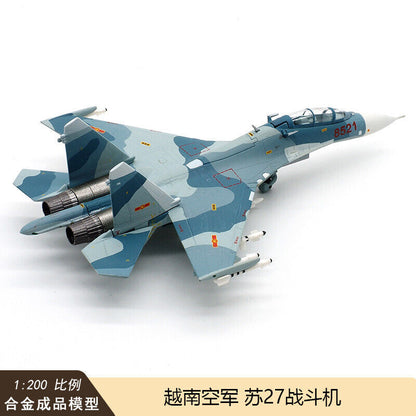 1:200 Hogan Vietnam Air Force SU-27UBK Fighter Diecast Aircraft Plane Model