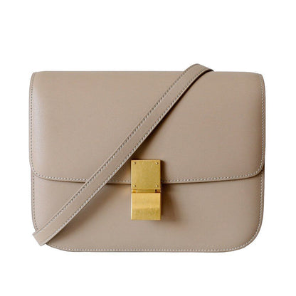 Classic Genuine Cow Leather Flap Crossbody Bag Box Shoulder Purse Flap Green Red