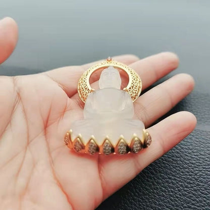 Buddhist Accessories Glass Guanyin Bodhisattva Pendant Necklace Pendant