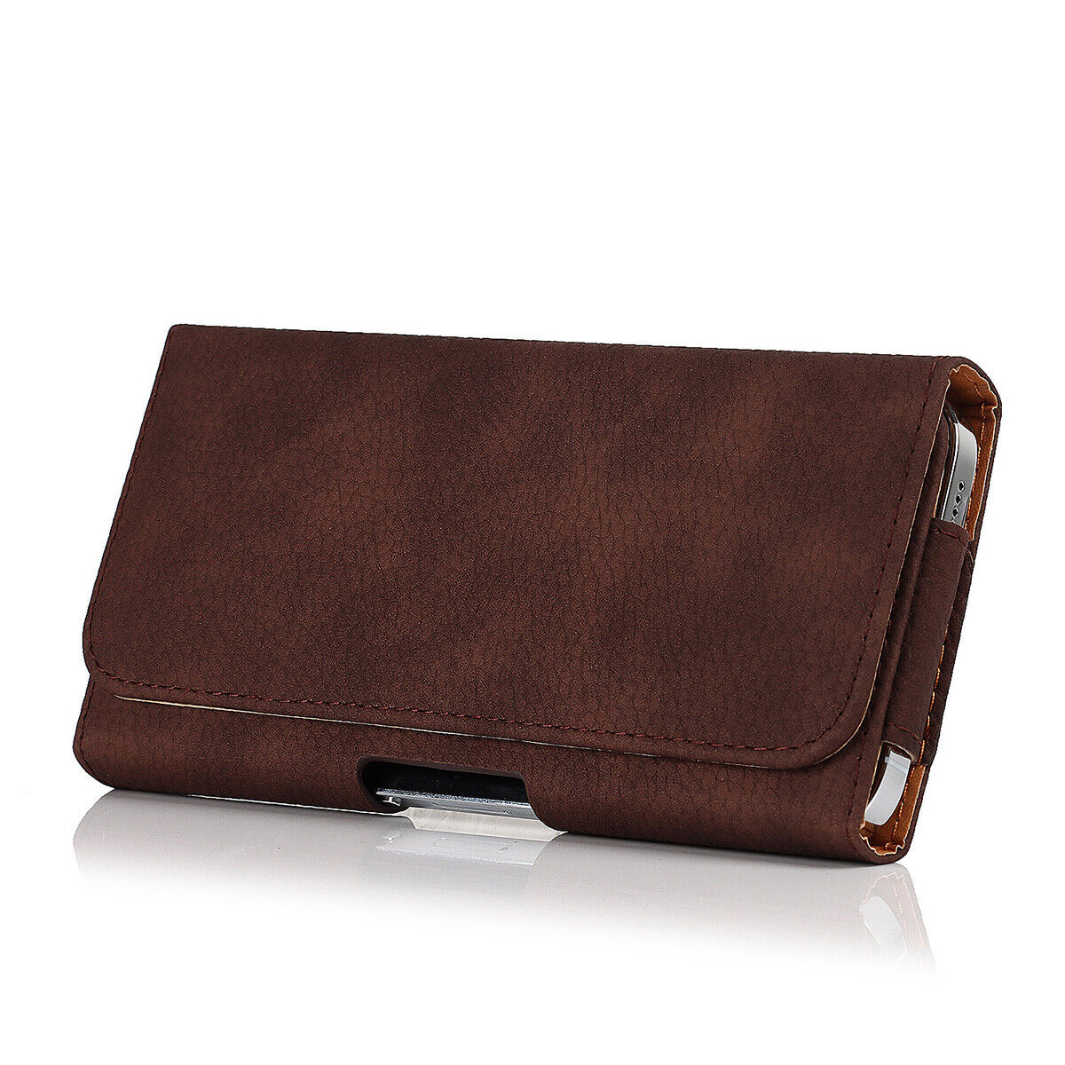 Leather Belt Loop Clip Case Cover /Tempered Glass For iPhone 6 6s 7 8 Plus