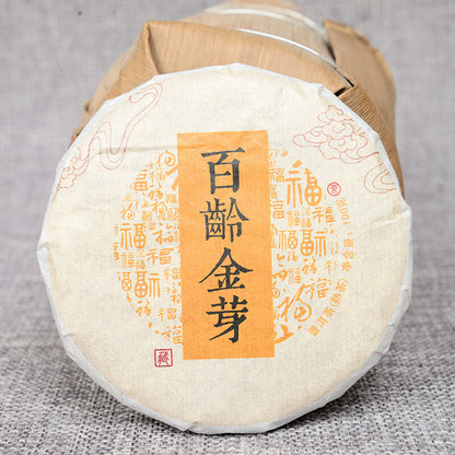 100g Yunnan Pu-Erh Tea cooked tea cake Bailing Golden Bud cooked cake
