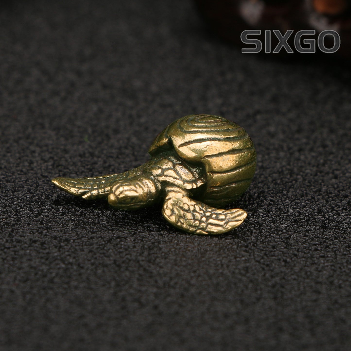 Brass Turtle Retro Style Cute Little Turtle Crafts Tea Pet Table Ornament