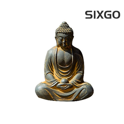 Chinese Vairocana Buddha Statue Cast Iron Retro Home Decoration Paperweight