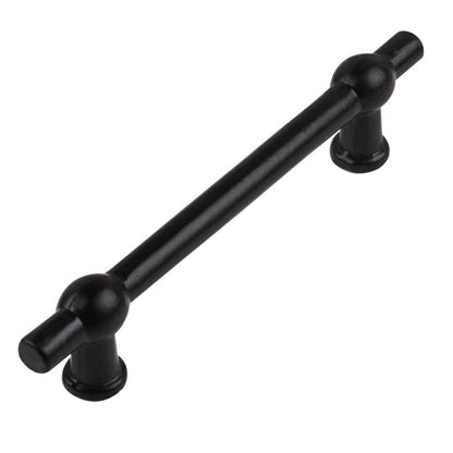 Set of 2 Matte Black Iron Bar Cabinet Pull Handle For Home Decor Bar
