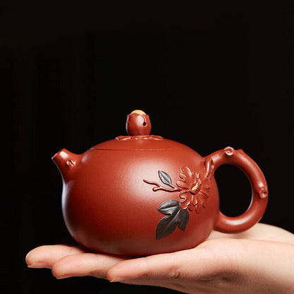 Full Handmade Tea Pot Marked Traditional Craft True Yixing Zisha Dahongpao Clay