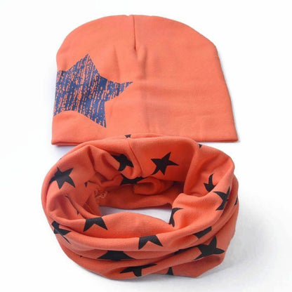 Baby Hats Winter Spring Scarf Sets Cotton Boy Girl Caps Kids Bonnet Beanie Cap
