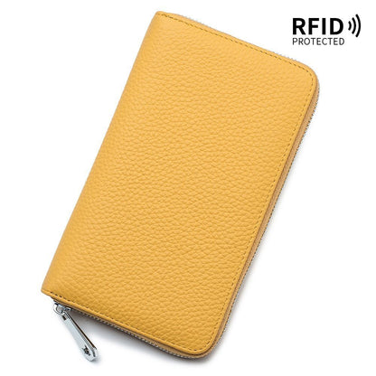 Passport Passbook Bag Rfid Genuine Leather Hand Bags Long Wallet 12*3*20 CM 1PC
