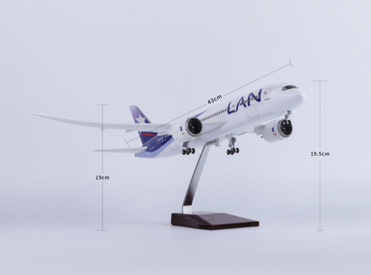 1:130 43CM LAN BOEING 787 Passenger Airplane Landing Gear Resin Aircraft Model
