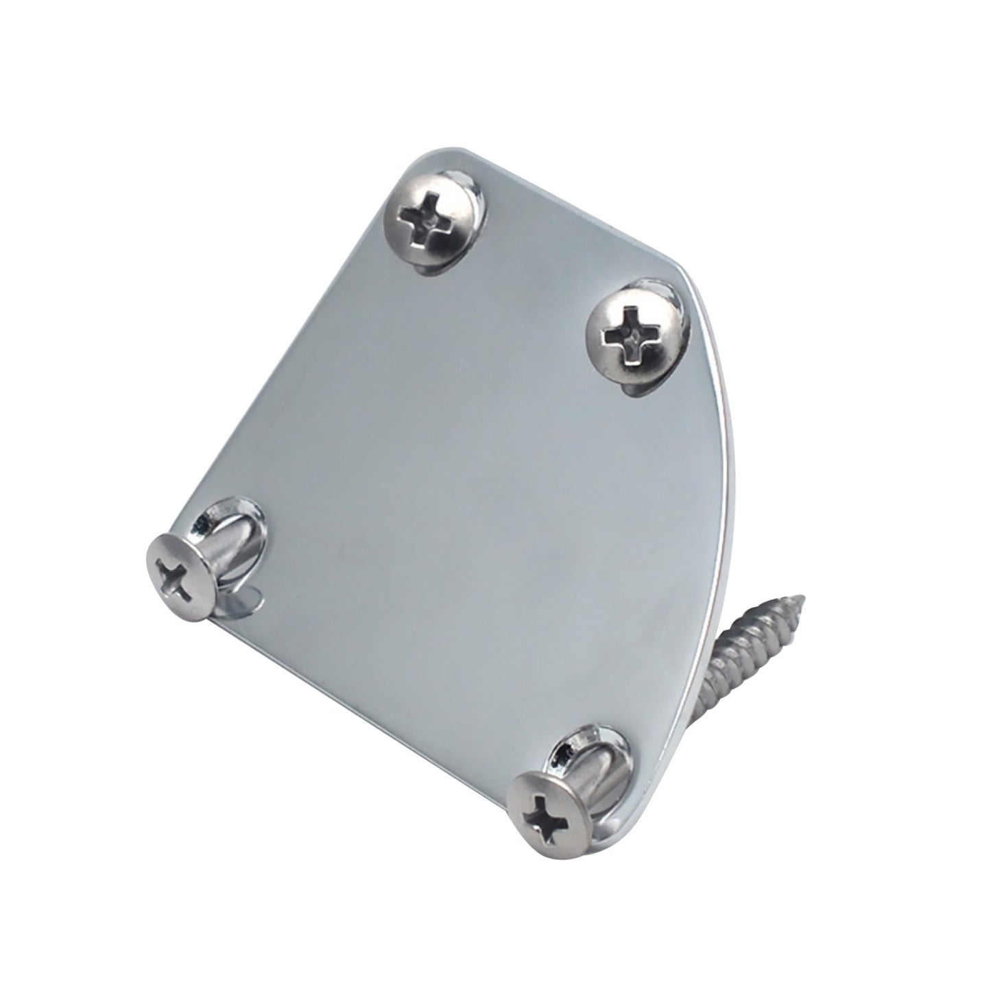 Silver Electric Guitar Neck Plate Cutaway Neck Joint Plate For Strat Tele Bass k