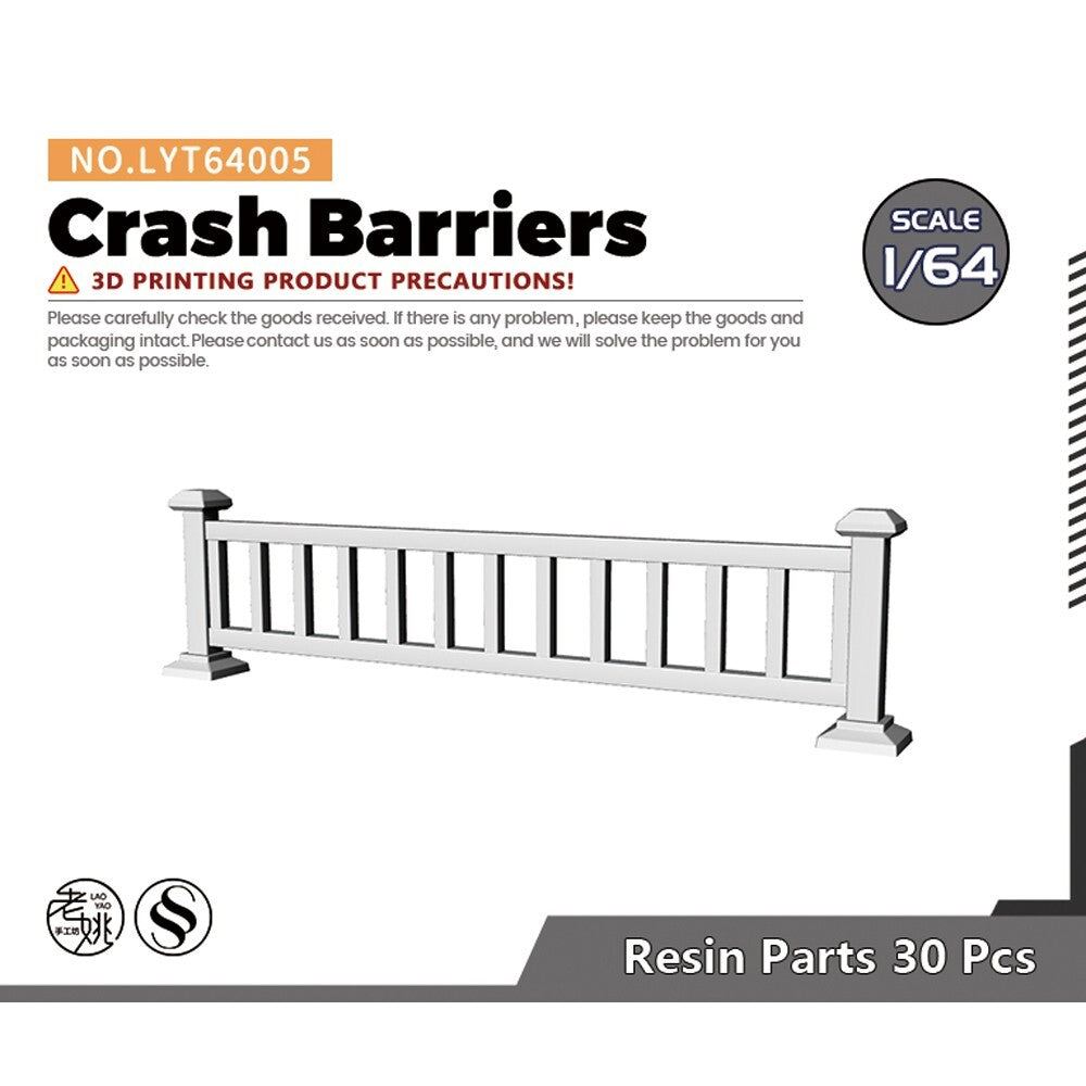 LYT64005 1/64 Crash Barriers For Model Railroads Display Prop