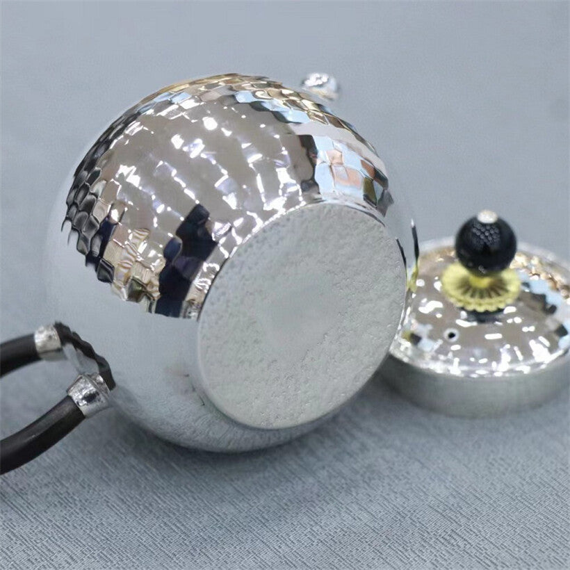65g 75ml Pure Silver Tea Pot Full Handmade Pot Mini Sterling Silver Teaware Pot