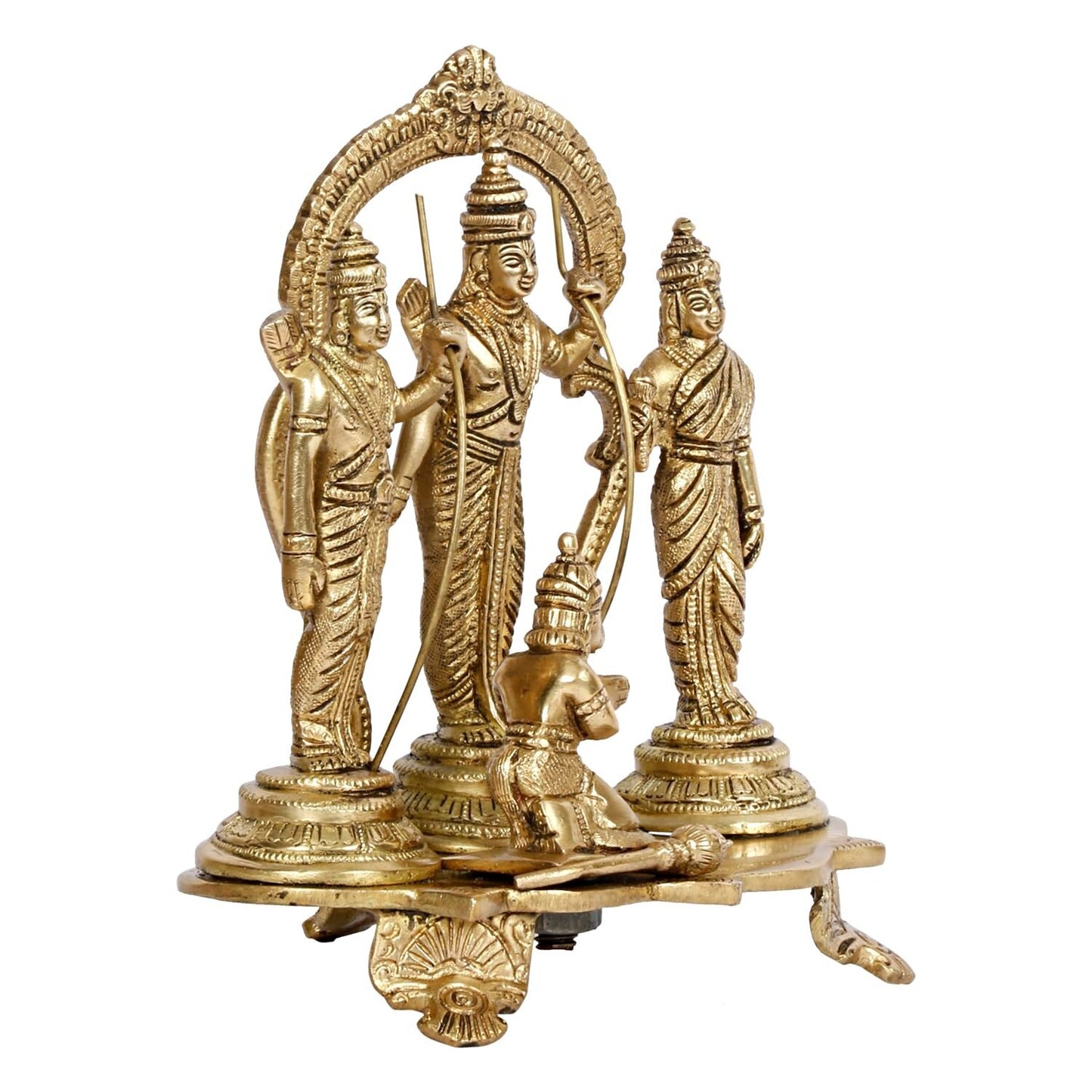 Ram Darbar Lord Rama Sita Laxman Hanuman Brass Family Statue Figurine Sculpture