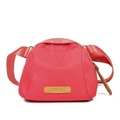 Nylon Black Handbag Shell Shape Portable Everyday Crossbody Bag 24*17*14CM Purse