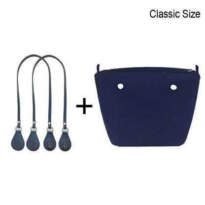 1set Canvas Lining Insert Inner Pocket 85cm Long Handles Microfiber Leather Bag