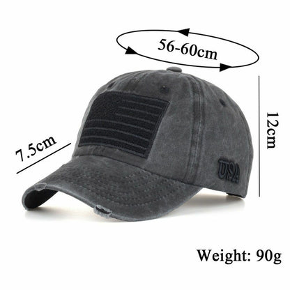 Cap Adjustable Snapback Hat Baseball Retro Flag Embroidery Baseball Headwear 1PC