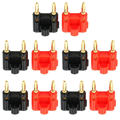 Dual Banana Plugs 10PCS Gold Plated Copper 4mm Speaker Connectors Easy Install