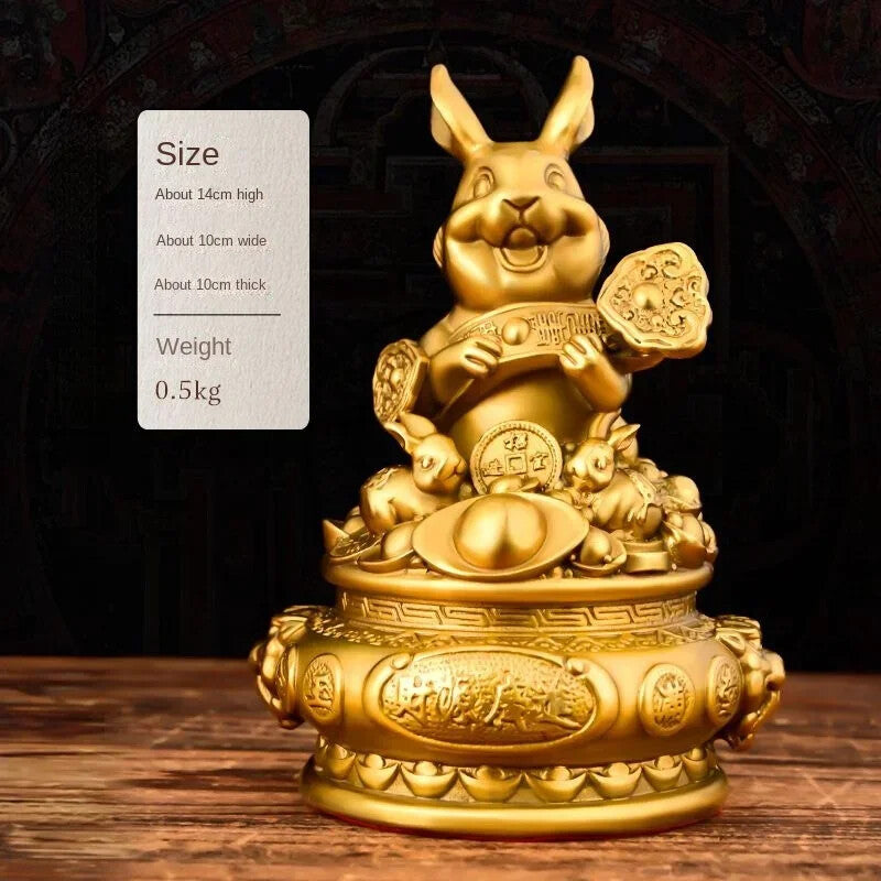 Lucky Copper Animal Ornaments Home Living Bedroom Feng Shui Sculptures Ornaments