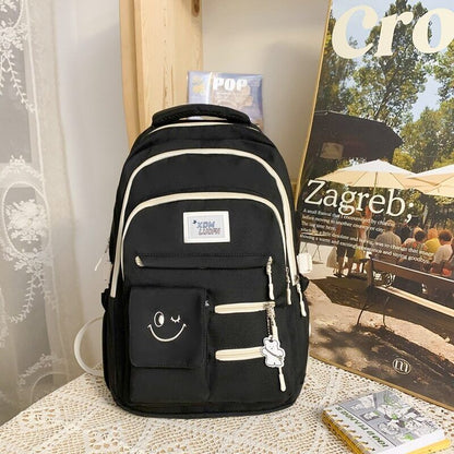 Women Nylon Laptop Men Travel School Bag Student Girl Boy Book Bag Backpack