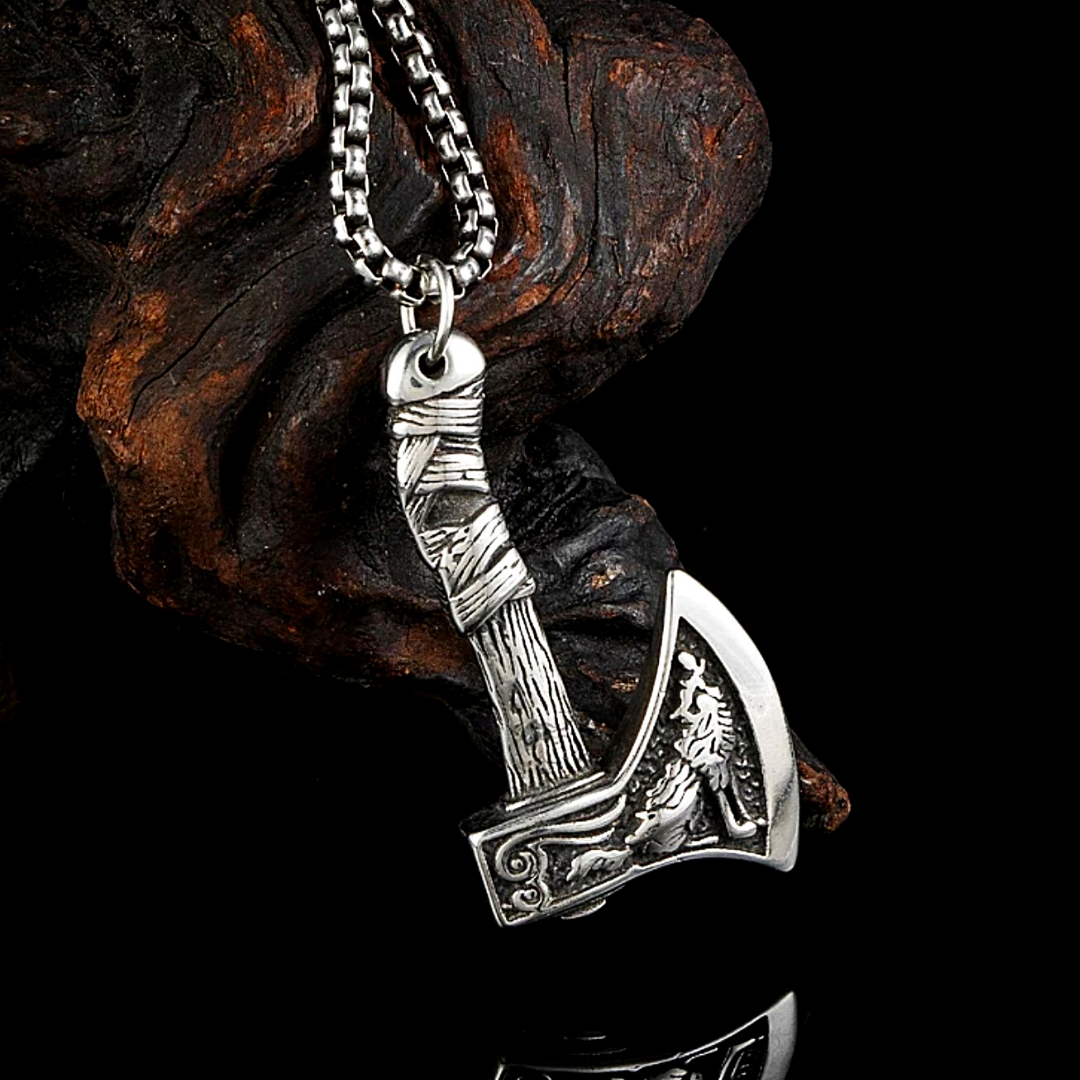 Cadena para Hombre Mujer de Tomahawk Hacha Collar de Acero Inoxidable Lujo US