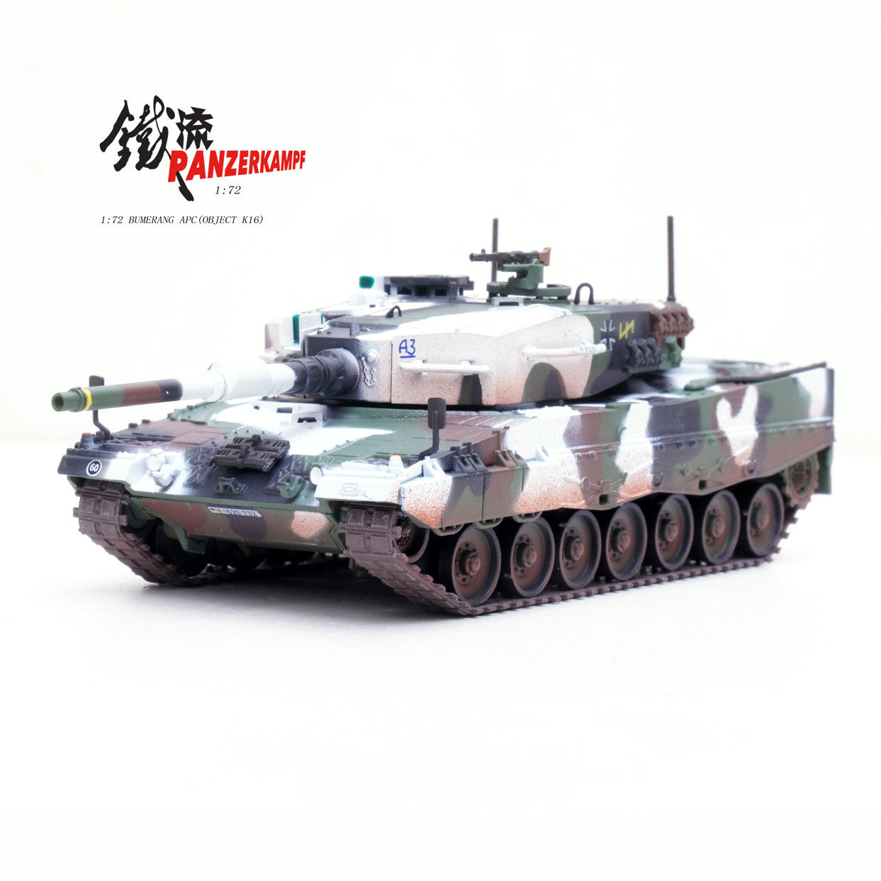 1:72 Panzerkampf German Army Leopard 2A4 Main Battle Tanks Diecast PVC Model