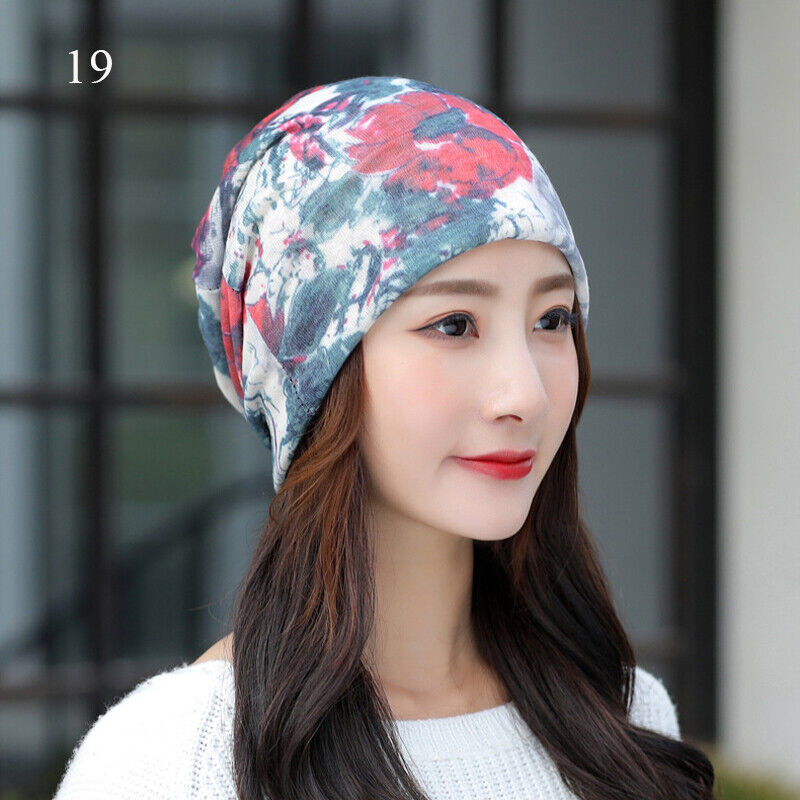 Women's Turban Cap Spring and Summer Outdoor Hat Breathable Pullover Cap Thin