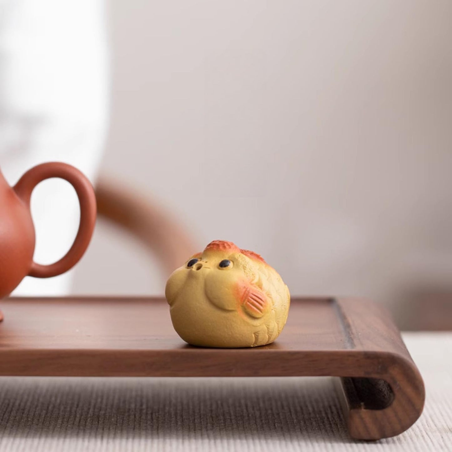 Purple Sands Goldfish Tea Pet Ornament 4cm 1.8in Cute Tea Set Tray Decoration