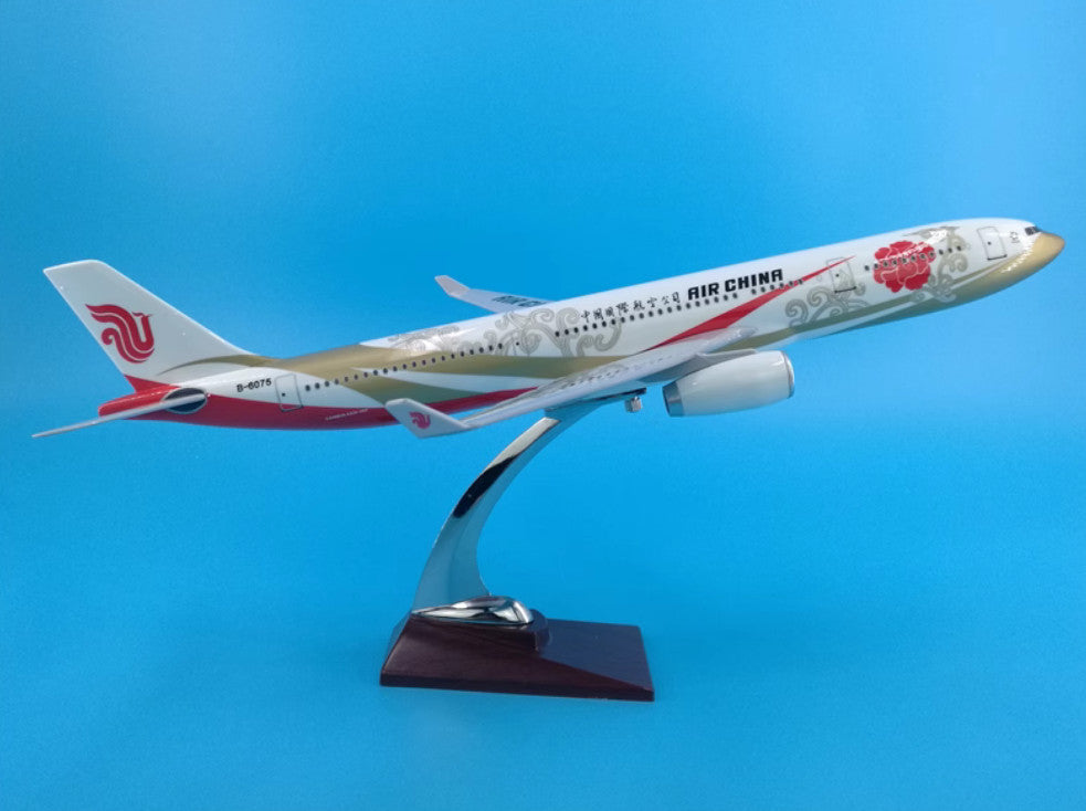 40CM AIR CHINA AIRBUS A330 B-6075 Passenger Plane Airplane Resin Aircrarft Model