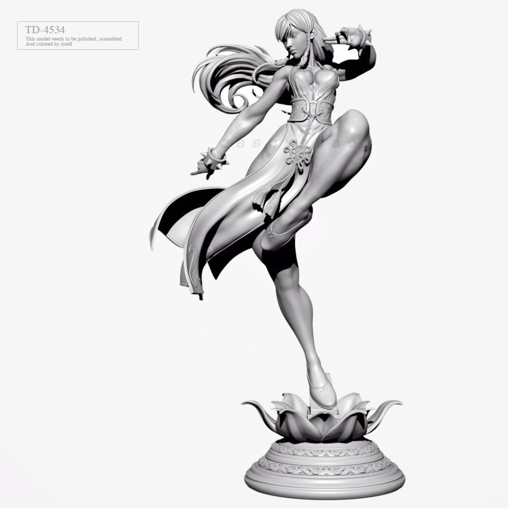 1/24 resin figure model kit Sexy hemline Chunli Unassembled Unpainted