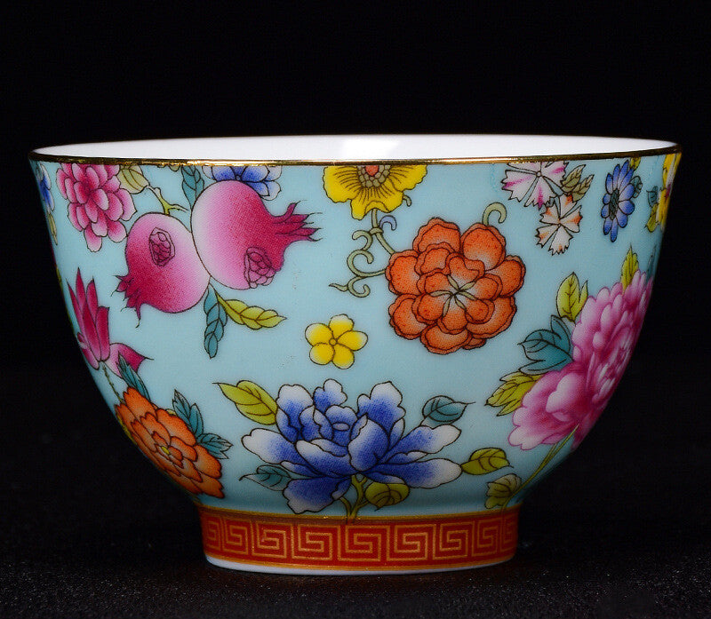 Chinese Tea Cup 100ml Porcelain Under Glaze Dragon Phoenix Master Cup Of Tea New