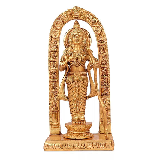 Brass Hindu God Lord Ram Lalla Shri Ram Idol Statue Figurine Sculpture